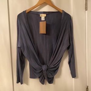 Enough about me tie front top